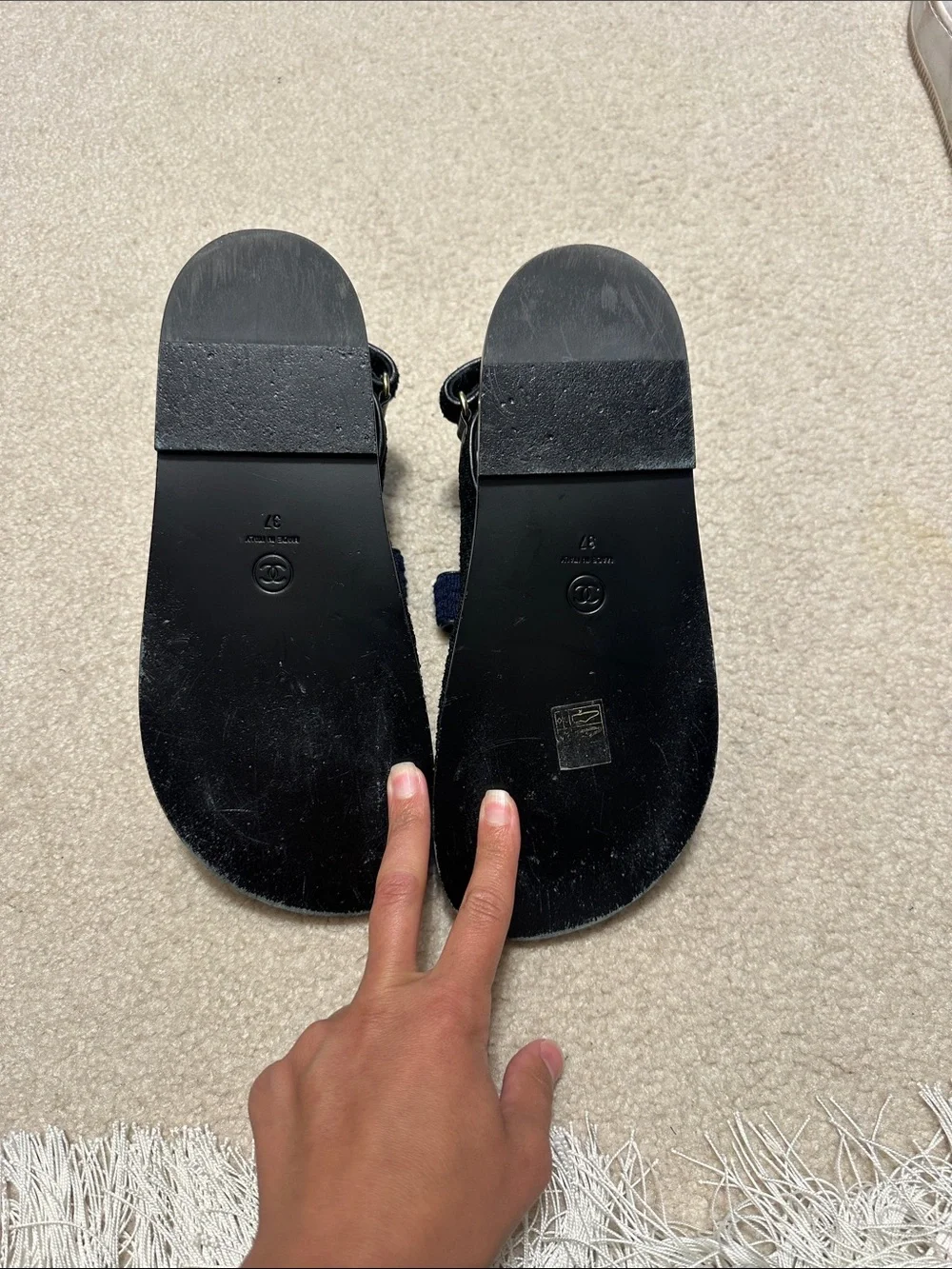 Chanel 22s knit dad sandal